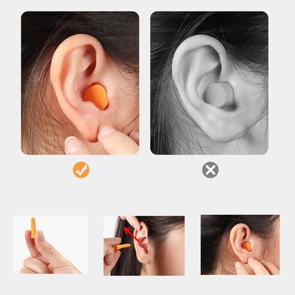 Ear Plugs Lot 20 Pcs soft Orange foam sleep travel noise shooting earplugs - Picture 3 of 7